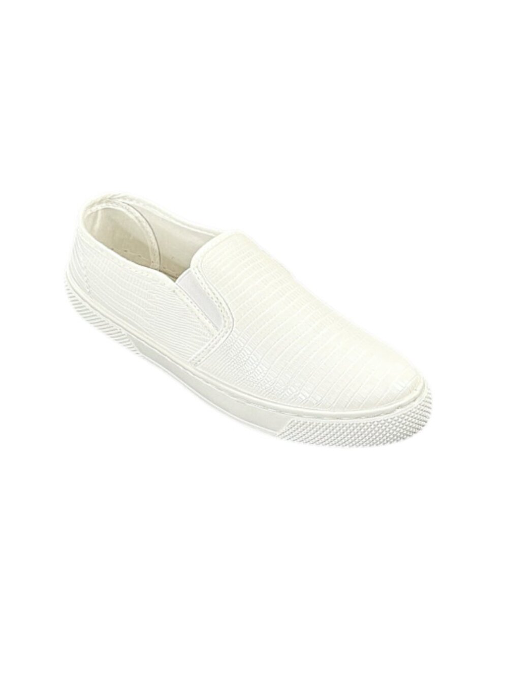 Qupid Roxbury-02 Women’s White Textured Slip-On Sneakers